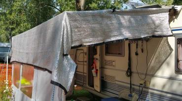 Preview: Aluminium Schattennetz 2,5 x 2,5m 90% Reflektionsrate