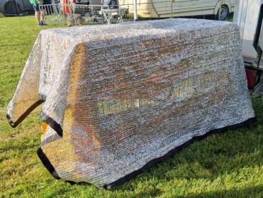 Aluminium Schattennetz 2,5 x 2,5m 90% Reflektionsrate