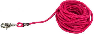 Schleppleine rund ø 6mm 5m fuchsia ohne Handschlaufe Snap Hook
