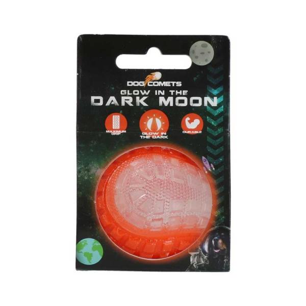 Dog Comets Glow In The Dark Moon Ball S Orange 5cm