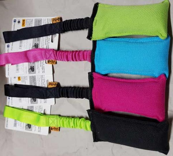 Bungee Beißwurst Nylon grün m. Bungee schwarz