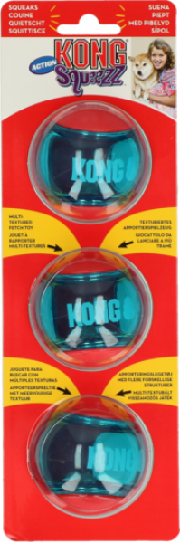 Kong Squeezz Action Red Small 5cm 3er Pack